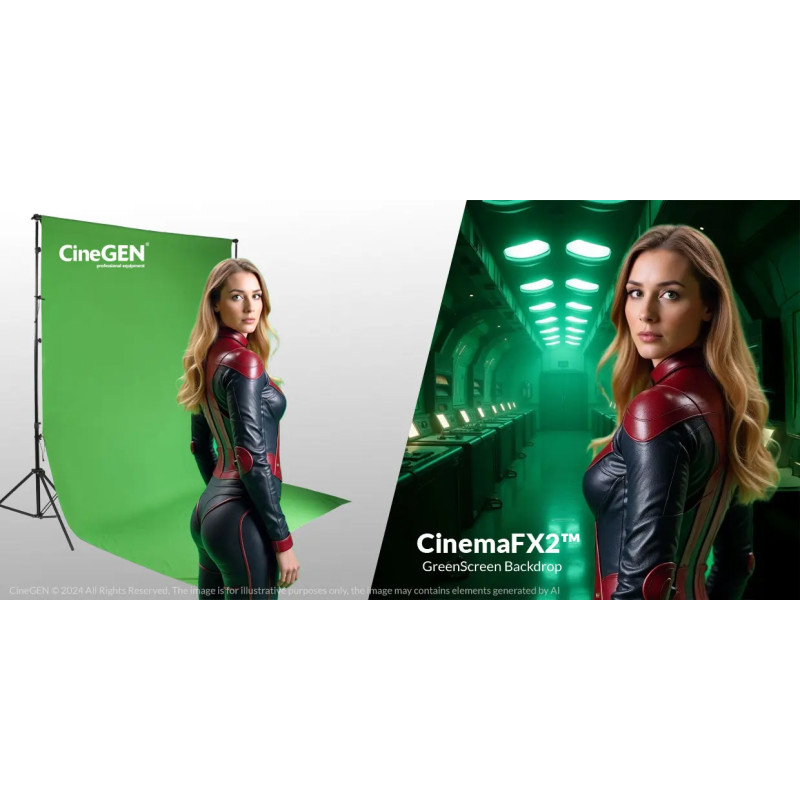 Tło fotograficzne Green Screen 2x3m